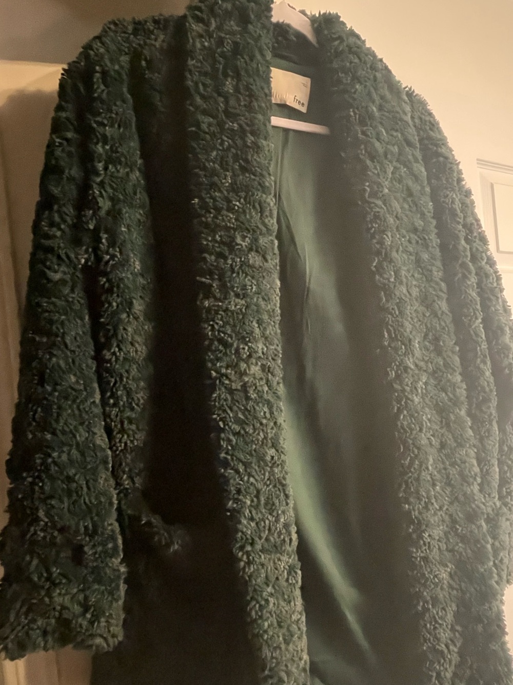 Wilfred Free Teddy Coat Dark Green
